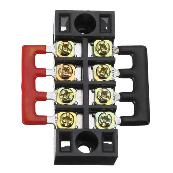 Double Row Wire Barrier Terminal Block 600V 15A 4P 55x21x17m