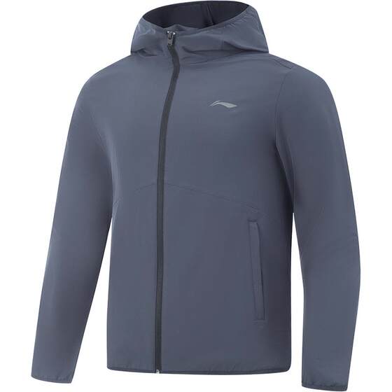 
Li Ning Jacket Men's Spring New Jacket Outdoor Camping Hiking Windproof Hooded Soft Shell Top Sports Windbreaker