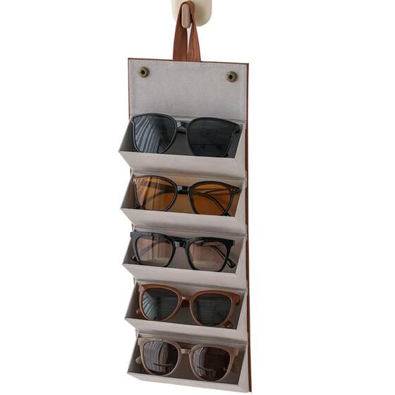 
Glasses storage box multi-grid sunglasses bag portable travel sun household large-capacity storage rack wall-mounted wall artifact