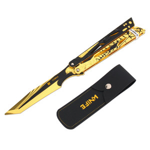 
Delta Action Peripheral Shadow Edge Butterfly Knife Folding Knife Metal Model Toy Knife Figure Unedged Training Knife