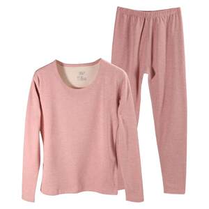 
Langsha down silk brushed thickened thermal underwear set for women young, middle-aged and elderly autumn underwear bottoming shirt winter