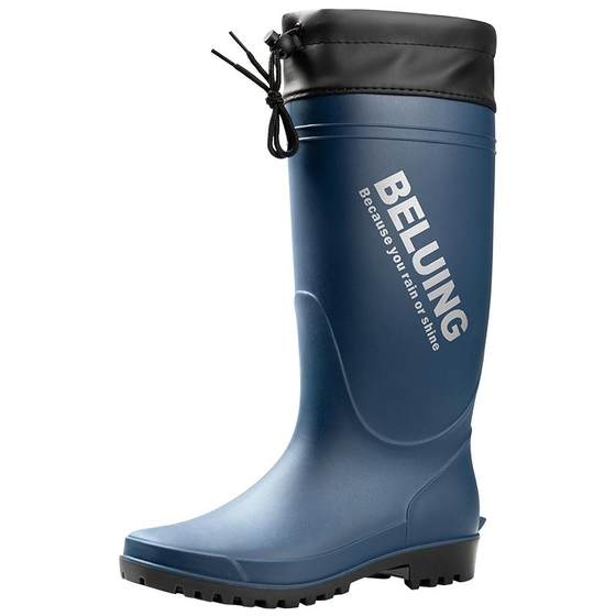 
British rain boots men's velvet thickened non-slip rubber shoes fishing rider water boots winter cotton rain boots warm waterproof shoes