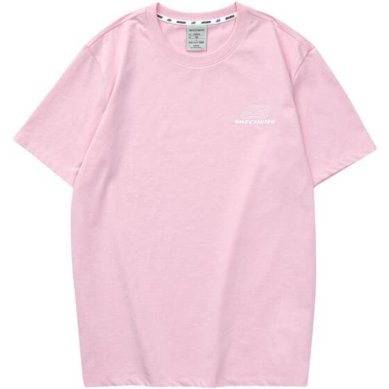 Skechers short-sleeved men's and women's cool quick-drying round-neck T-shirt is comfortable, breathable, moisture-wicking