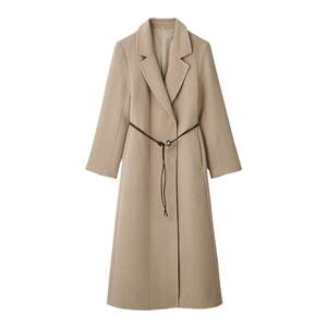 
SNIDEL autumn and winter simple lapel mid-length wool coat woolen jacket SWFC245047