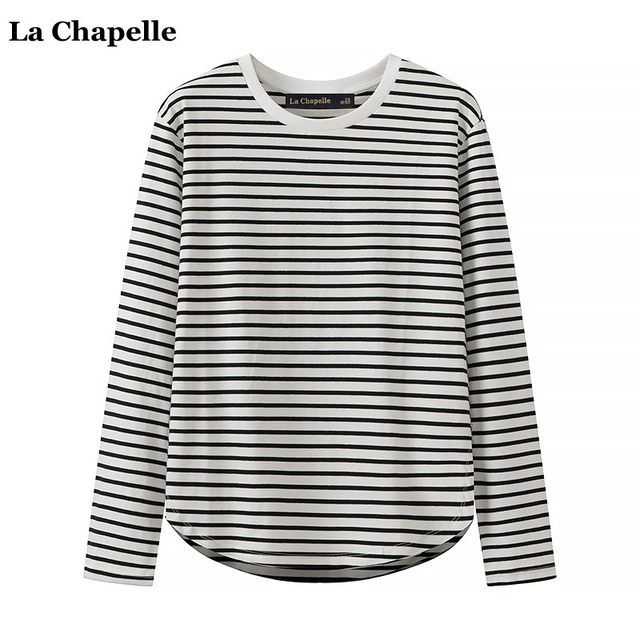 La Chapelle Autumn New Round Neck Lines Long sleeved T shirt Female la-chapelle-autumn-new-round-neck-lines-long-sleeved-t-shirt-female