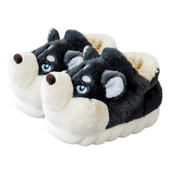 Shark's cute Erha cotton slippers with heel and warm outer wear
