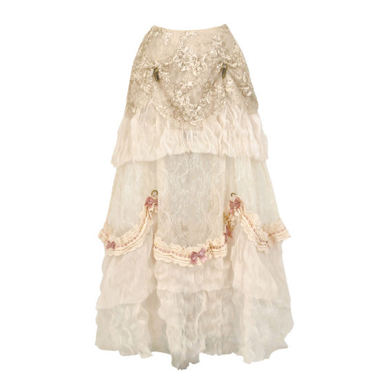 
Blood supplies the original cupid's poetry box. Basil's French elegant long trailing skirt for Christmas.