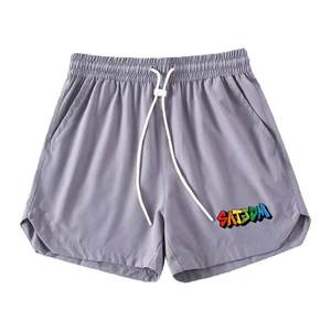 Satjdm American shorts breathable quarter of pants fast dry [rainbow graffiti] sports fitness running tide man
