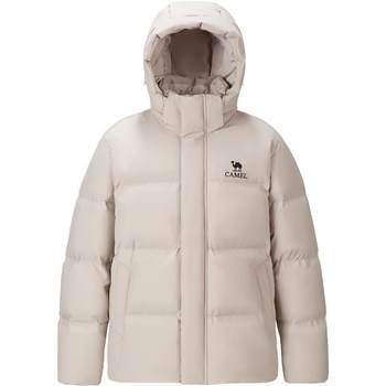 Camel men's three-proof down jacket for men in winter 25 new thickened warm short couple's bread jacket for men