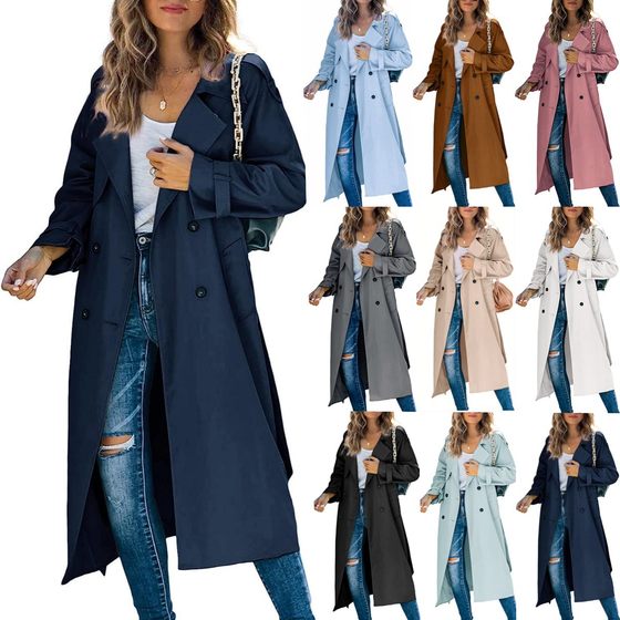 Women's winter autumn overcoat European American long coat