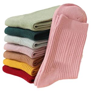 
Japanese Chinese tube socks for women's spring and autumn stripes sports anti-odor long tube legs piled up confinement and trendy socks candy color