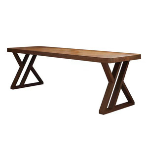 
Log style solid wood desk double computer table simple home window desk study table writing desk workbench