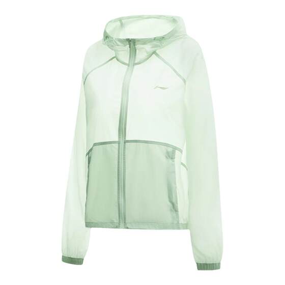 Li Ning women's sunscreen 2024 summer new fitness anti -splashing water loose hooded light thin jacket AFDU460
