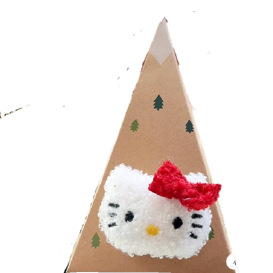 Christmas socks, gift bags kitty cat gift box autumn and winter girl cute coral velvet furry gift
