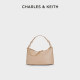 CHARLES&KEITH24冬新款CK2-80271452柔软拉链式手提小方包斜挎包