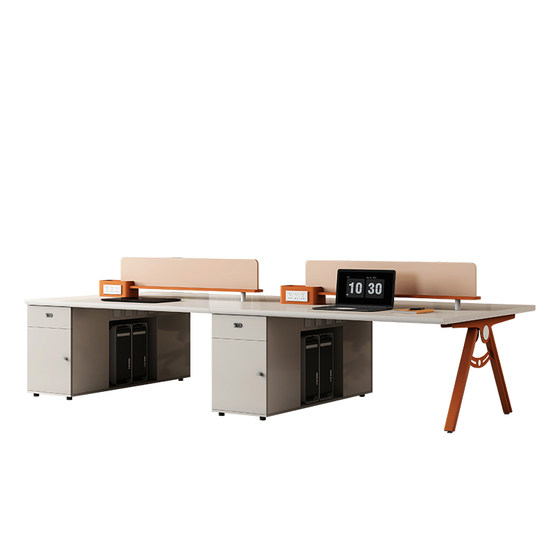 Office desk simple modern workstation office desk chair combination double two 44 6 persons staff office furniture staff desk

