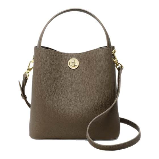 
Saturday Bag Women's 2025 New Genuine Leather Bucket Bag Large Capacity Shoulder Bag Crossbody Bag Commuter Handbag