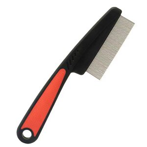 Pet dog cat combed flea with flea cat fur combed white -handle dense teeth combed stainless steel needle combing comb
