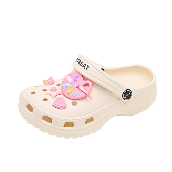 
Saturday Children's Shoes Children's Crocs Cartoon Cute Sandals 2026 Summer Outerwear Beach Girls Sandals