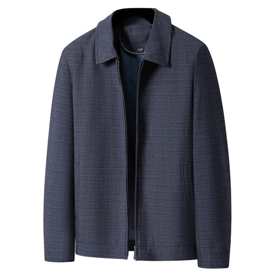 
Dad spring casual jacket 2026 new middle-aged men's business executive jacket middle-aged and elderly men's tops