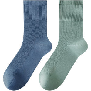 Socks for men's summer thin pure cotton thread sweat-absorbent mesh middle tube anti-odor antibacterial men's ultra-thin boneless cotton socks