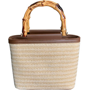 
2026 summer new niche crossbody bag woven small bag for women high-quality texture portable straw bucket bag for women