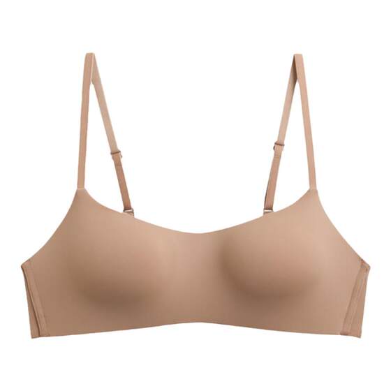 
Thin cup one-piece markless underwear for women with small breasts gathered on top of glossy new style without steel rings comfortable breathable bra