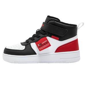 
Xtep children's shoes for children's winter warm cotton shoes for boys' high-top velcro shoes for middle-aged children's splicing casual shoes