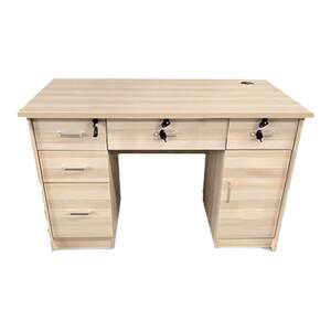 
Office computer desk with drawer cabinet boss desk staff station home desktop particle board custom solid wood desk