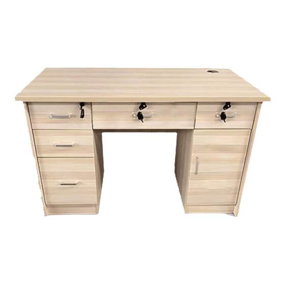 
Office computer desk with drawer cabinet boss desk staff station home desktop particle board custom solid wood desk