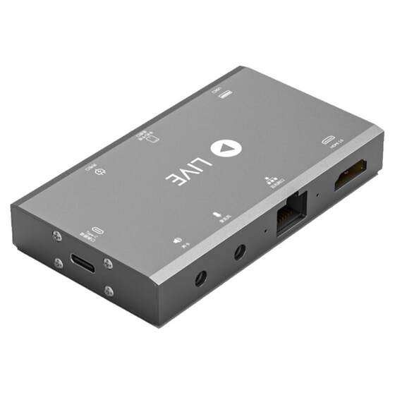 
Suitable for Huawei Apple mobile phone No. 1 live broadcast No. 1 converter lightning docking station acquisition card hdmi screen projection ipad network cable wireless microphone microphone OTG sound card typec charging