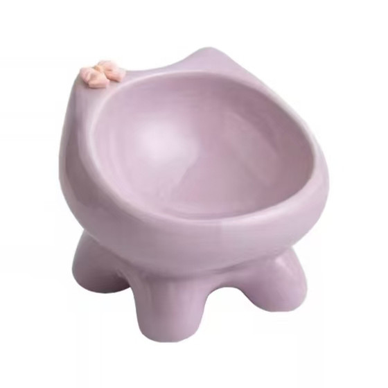 
Cute ceramic pet cat bowl, anti-knock over, cat rice bowl, dog food bowl, cat food bowl, drinking water, dual-purpose cat bowl supplies