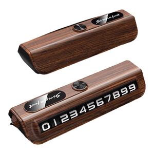 Wood -grain roller number plate temporary parking and mobile phone license plate license plate latching car number license plate broken window safety hammer
