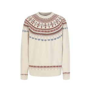 
Men's American Fair Isle jacquard sweaters for men and women 2025 autumn and winter lazy style couples light luxury old money knitted sweaters