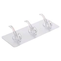 Transparent row hooks with six rows of strong adhesive
