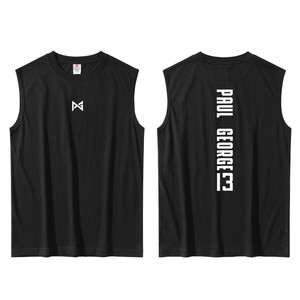 
Paul George No. 13 pure cotton wide shoulder vest men's loose sleeveless T-shirt shooting training suit sports sweat-absorbing shoulders