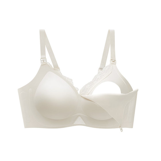 
Manxi anti-gravity floating window nursing bra postpartum breastfeeding special maternity bra window type bra Xia thin