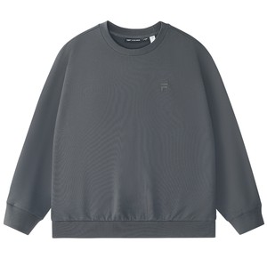 
FILA FUSION Couple round neck sweatshirt women's spring and autumn pure cotton men's simple solid color inner top