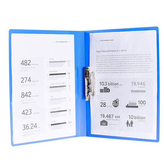 
5 packs of thickened folders office supplies A4 single and double strong folder folders folder inserts transparent functional clip storage box student board clip storage splint test paper clip stationery wholesale