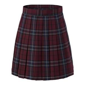 
Huaqianzhu original dusk-dyed plaid skirt jk uniform school supply sense a-line pleated skirt red plaid versatile jk skirt