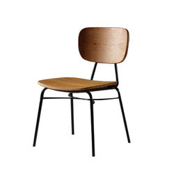 Simple Korean Japanese retro wrought iron coffee shop chair