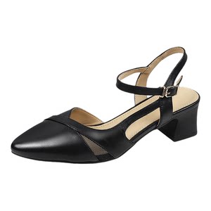 
Red Dragonfly Summer Fashion Baotou Sandals Women's Versatile Mom Shoes Thick Heel Casual One-Buckle Commuting Fashion Sandals