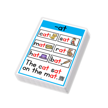 English natural spelling code pronunciation word card teaching aid
