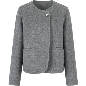 
Yi Xiangliying 100% full wool coat for women short 2025 winter new Korean small double-sided wool coat