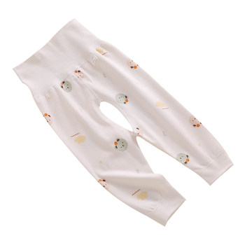 [High waist belly protection] Soft and glutinous pure cotton baby crotch pants