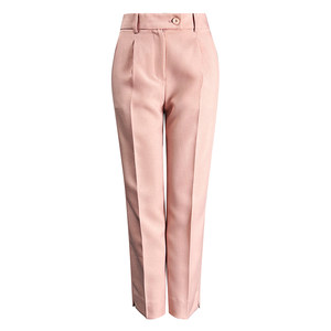 
Branded Pink Suit Pants Straight Leg Pants Women's 2025 Business Wear Mid-waist Slim Sexy Nine-Point Pants Pencil Pants