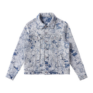 
Yuxi original design high-quality men's denim jacket fashionable and old versatile casual jacket top coat 094