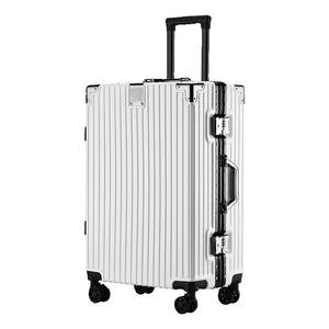 Luggage junction box aluminum frame 20 pull boxes Ten -directional wheel 24 female male students 26 durable password 28 -inch leather box