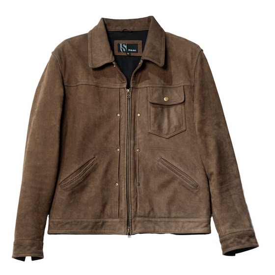 
Uncle American retro yellowstone Maillard cowhide early spring leather jacket work jacket for early spring men's casual jacket