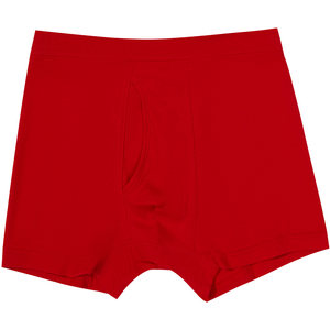 铜牛精梳罗纹男红平脚裤 秋冬本命年内裤纯棉NC038